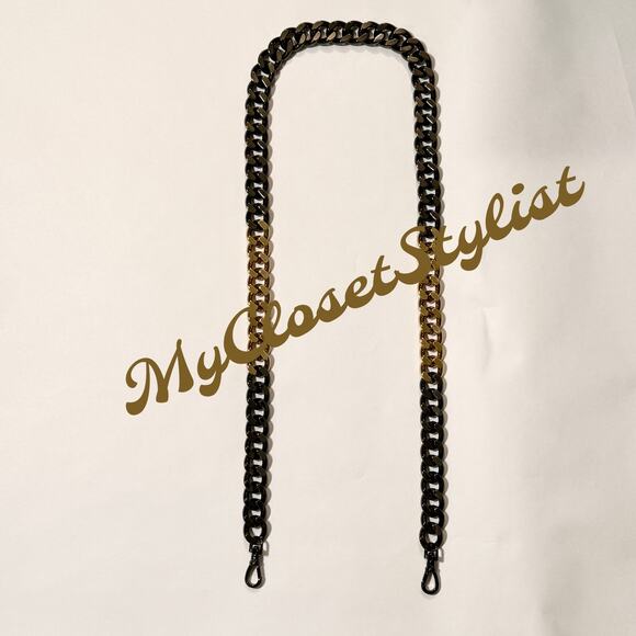 BANDOLIER Gold Black OMBRE Necklace Chain Satchel Strap NEW RETIRED unicorn rare - Picture 7 of 7